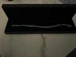 1/4 CT. T.W. Diamond S-Link Tennis Bracelet in Sterling Silver